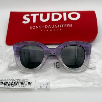 【低至2折!】SONS + DAUGHTERS Cat-Cat-Crystal Purple 兒童太陽眼鏡