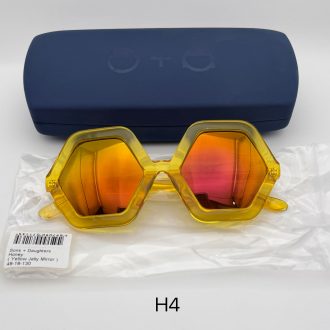 【低至2折!】SONS + DAUGHTERS Honey Yellow Jelly Mirror 兒童太陽眼鏡