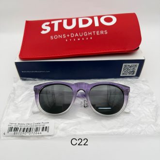 【低至1折!】Sons + Daughters Eyewear Bobby Deux Crystal Purple 兒童太陽眼鏡